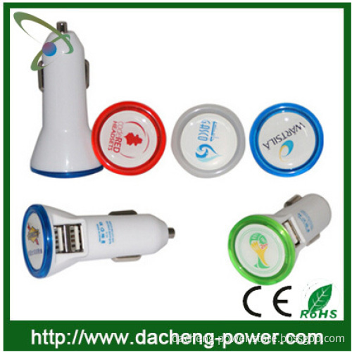 CE ROHS FCC approved 5V 2.1A dual car charger usb charger for Phone and Ipad